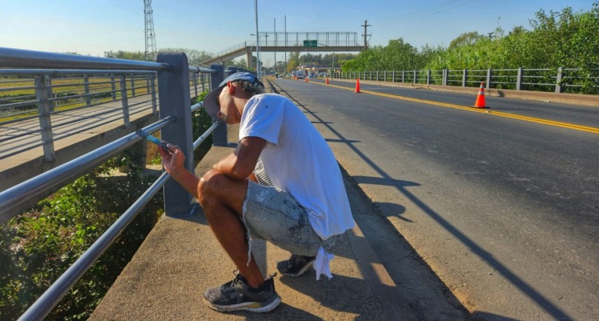 Trabajos de puesta en valor de puentes sobre el río Luján 