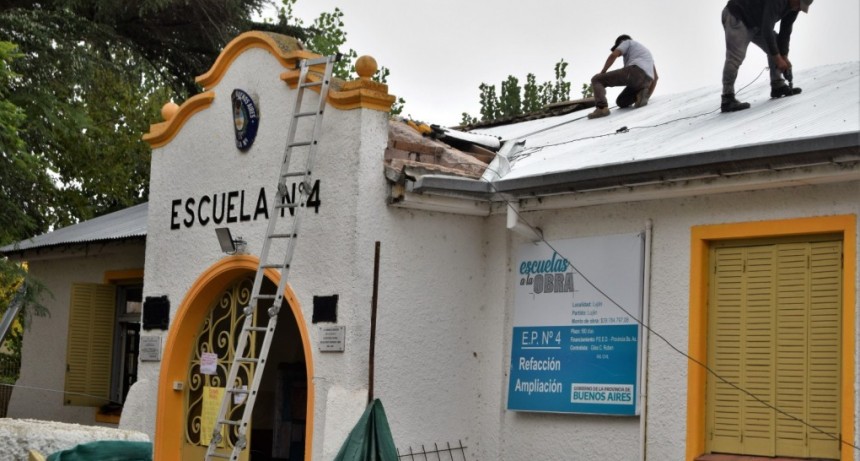 Avanzan las obras de remodelación integral de la Escuela Primaria de Cortínez