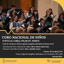 El Coro Nacional de Niños junto al Coral Pilar St. John’s