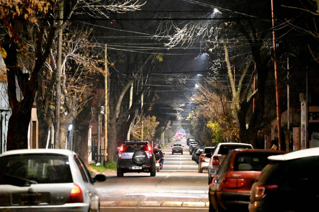Nueva iluminación LED en las calles San Martín, Las Heras y Belgrano
