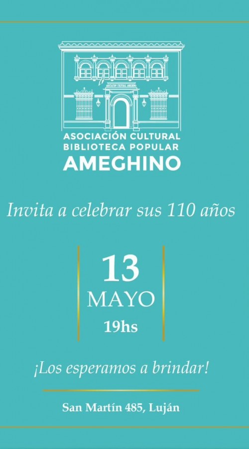 Acto 110 Años de la fundación de la Asociación Cultural y Biblioteca Popular  Ameghino