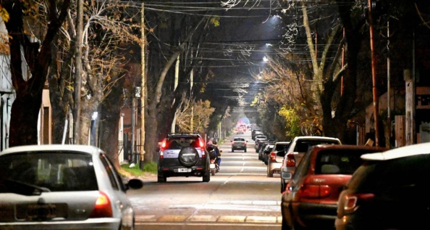 Nueva iluminación LED en las calles San Martín, Las Heras y Belgrano