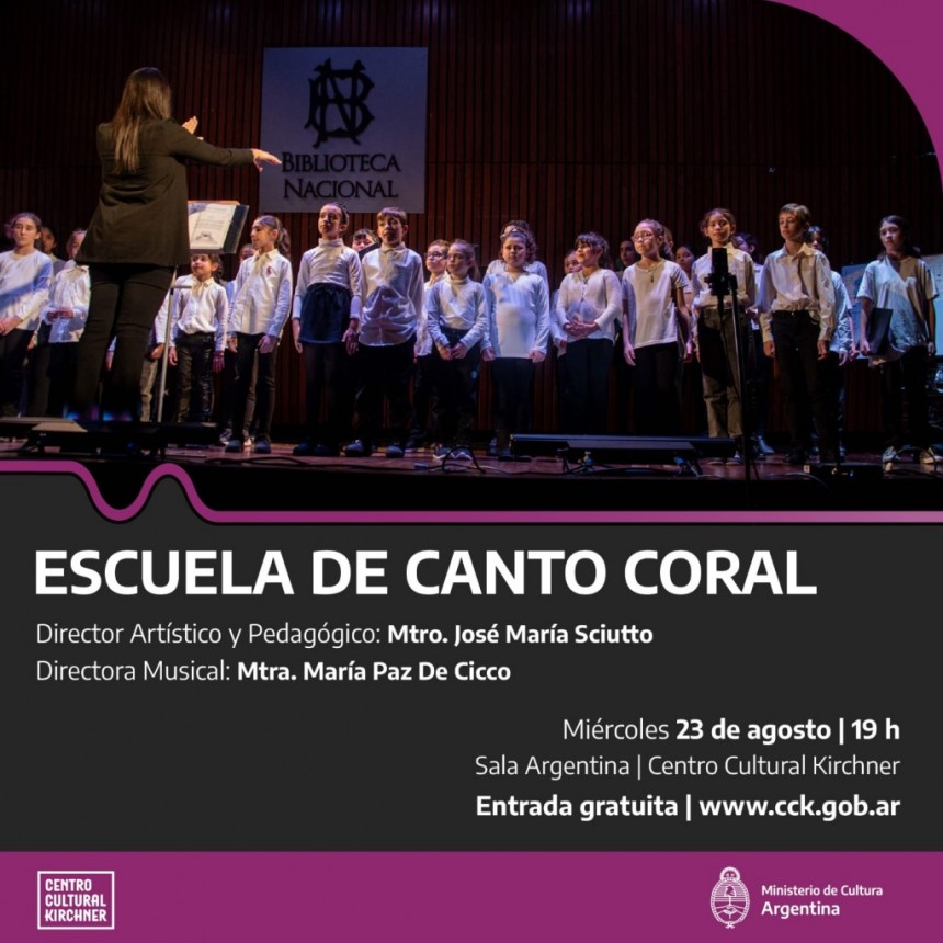 PROGRAMA ESCUELA DE CANTO CORAL: Mes de las Infancias