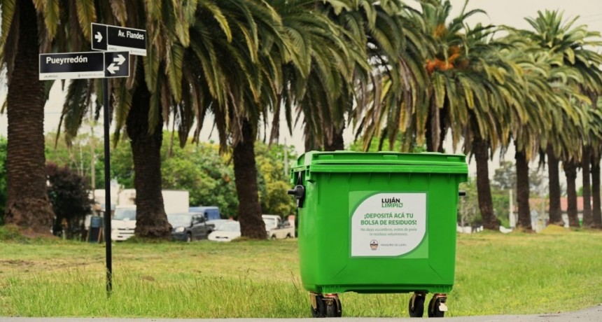 Luján Limpio: se completó la instalación de 100 contenedores en Jáuregui y barrio Loreto
