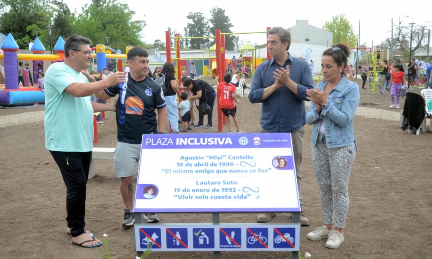 Quedó inaugurada la nueva plaza inclusiva del barrio Sarmiento