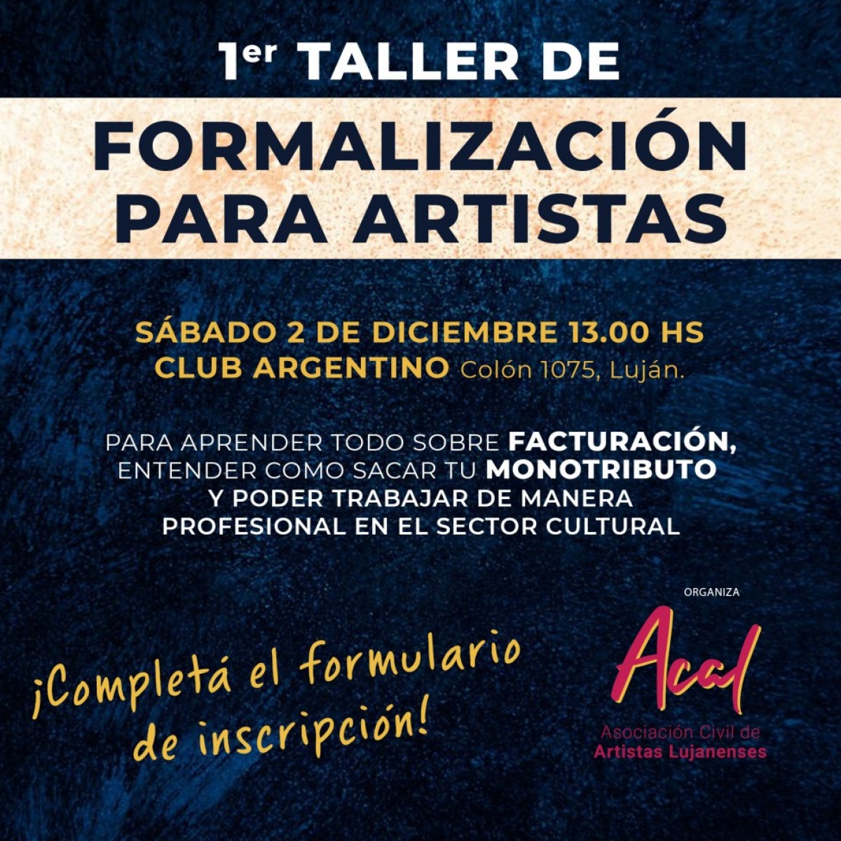 Taller de Formalización para artistas 