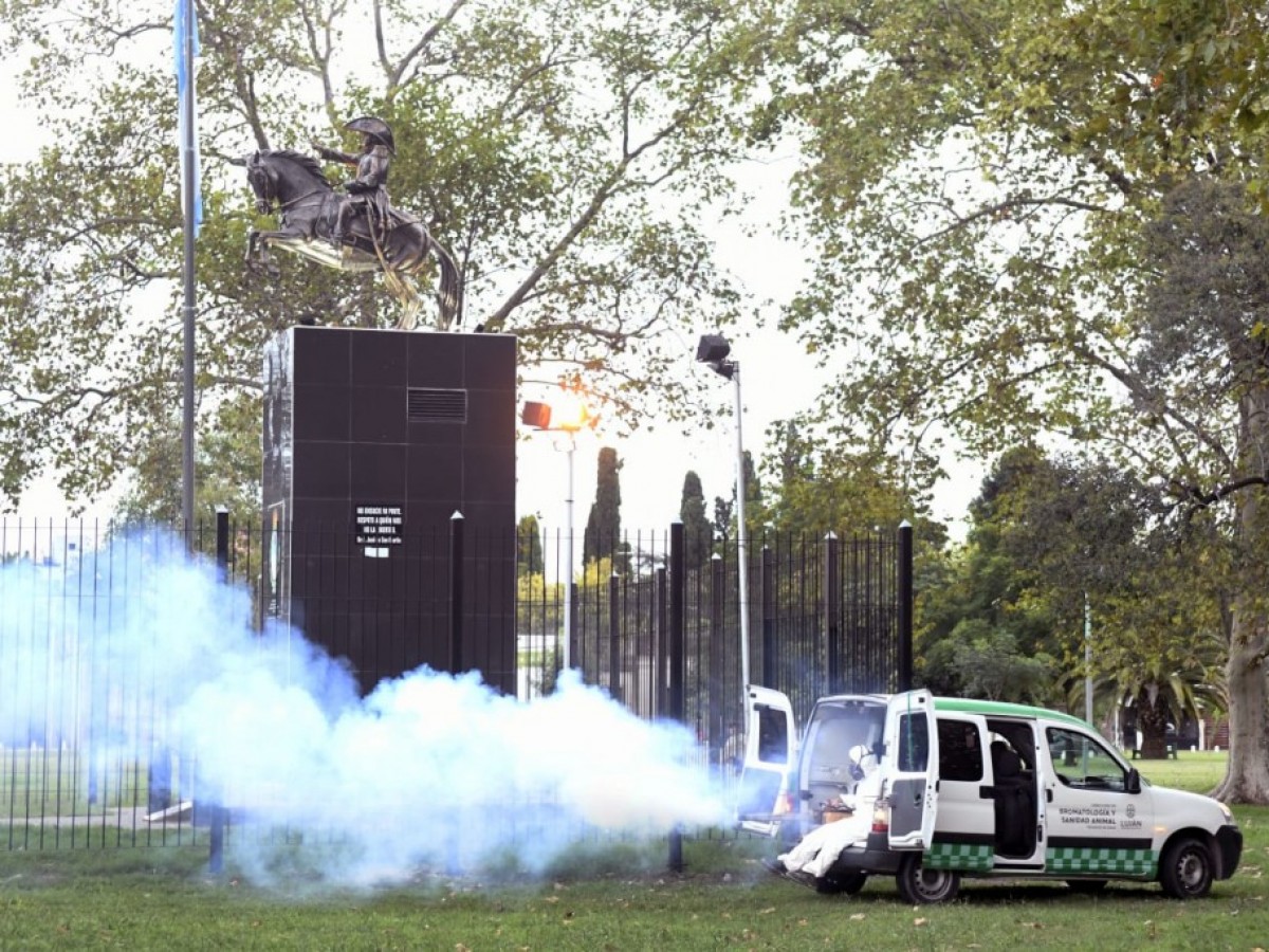 Fumigación en grandes espacios públicos para prevenir el Dengue