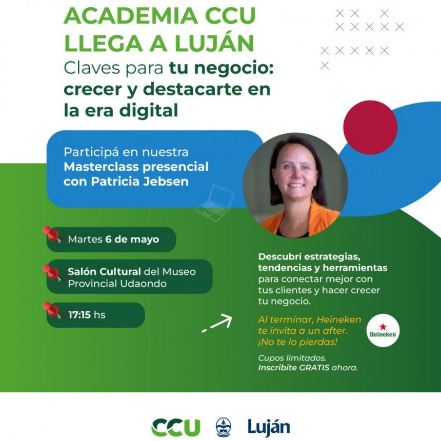 Patricia Jebsen abre el nuevo ciclo de masterclasses de Academia CCU en Luján