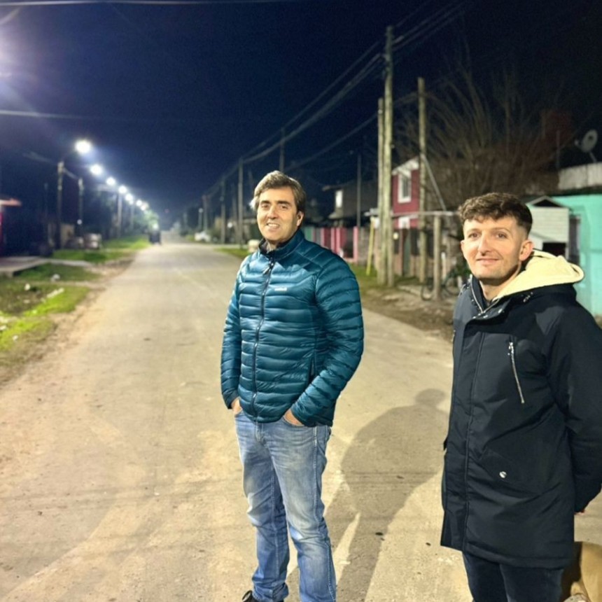 El Municipio instaló nuevas luces LED en el barrio Americano