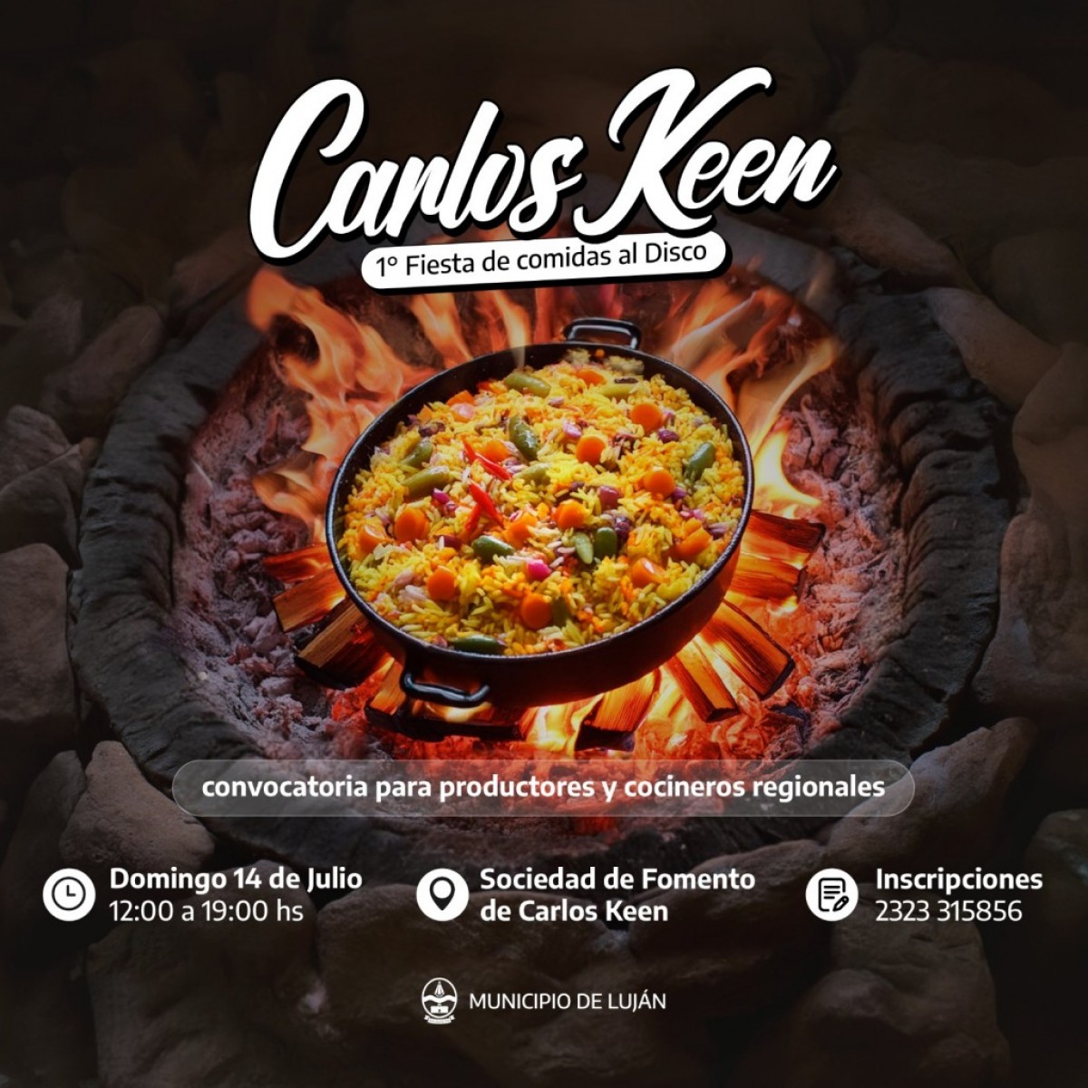 La 1° Fiesta de Comidas al Disco tendrá lugar en Carlos Keen