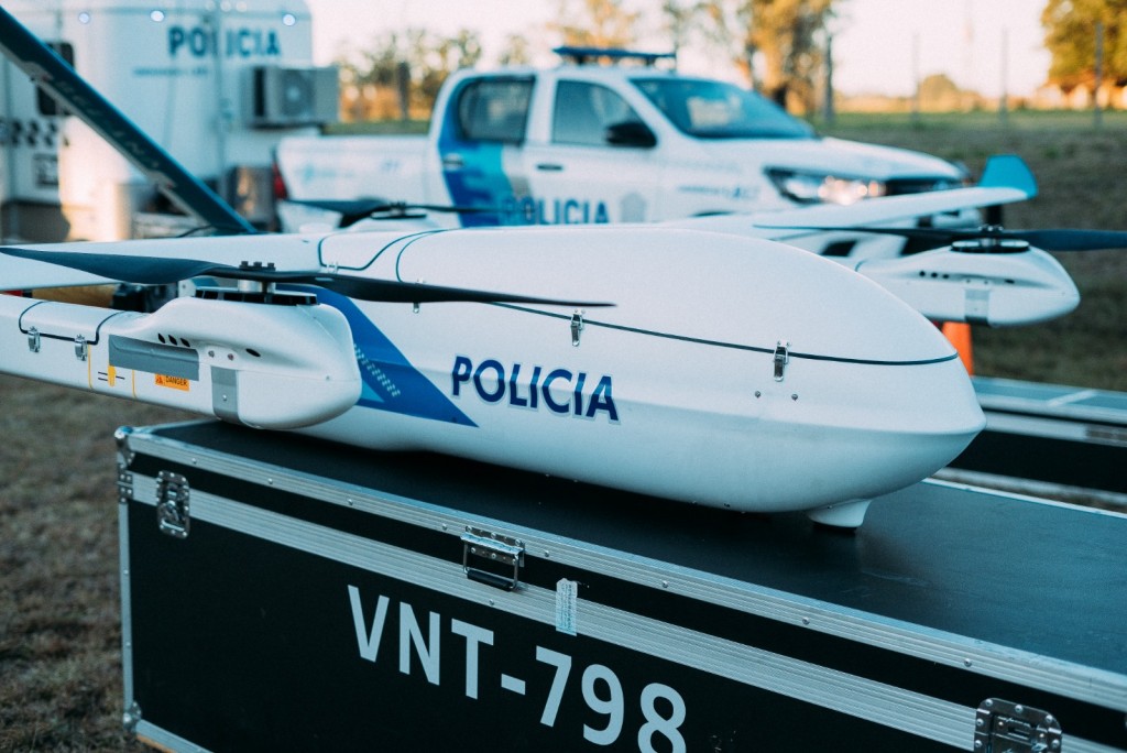 Se realizó un patrullaje aéreo con el nuevo drone que incorporó la Policía Rural 