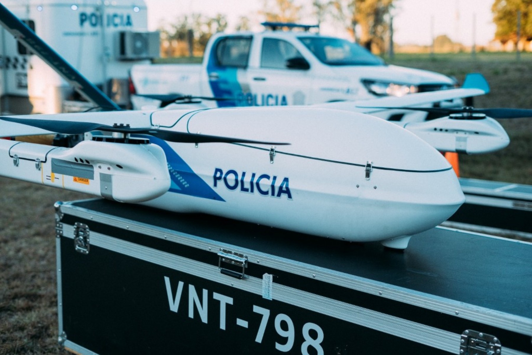 Se realizó un patrullaje aéreo con el nuevo drone que incorporó la Policía Rural 