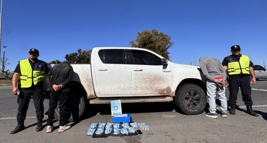 Seguridad: dos detenidos por el secuestro de cocaína en un operativo vial