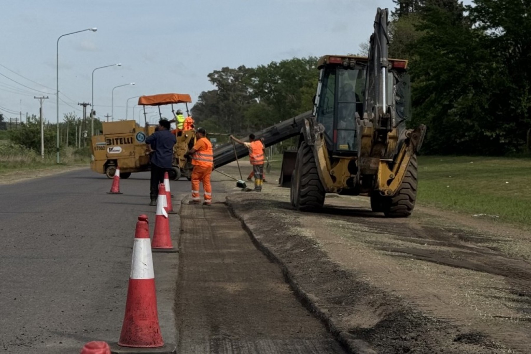 Reparación y bacheo de la Ruta 7