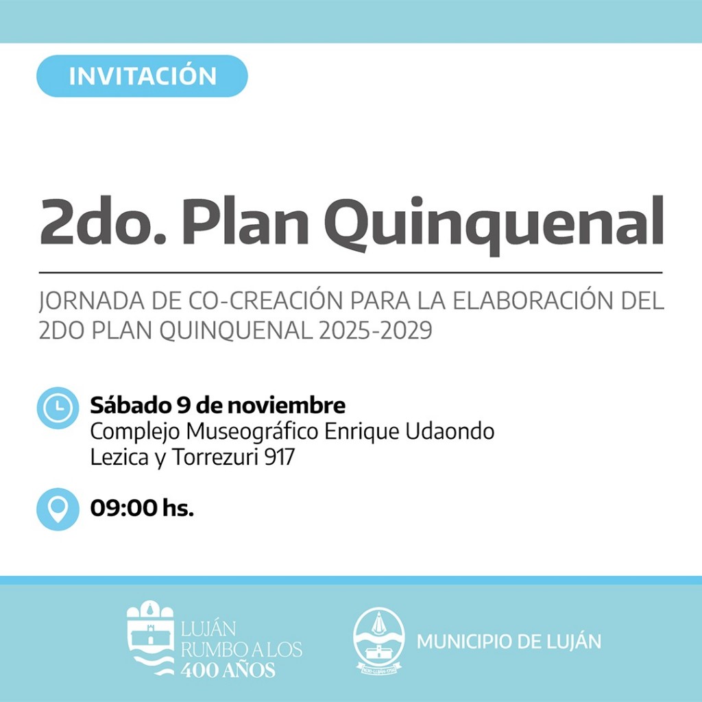 Jornada de participación sobre el segundo Plan Quinquenal de Luján